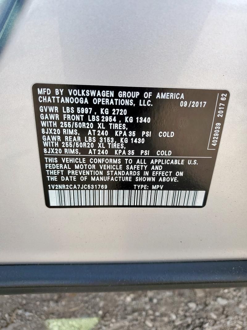 2018 Volkswagen Atlas SEL Premium