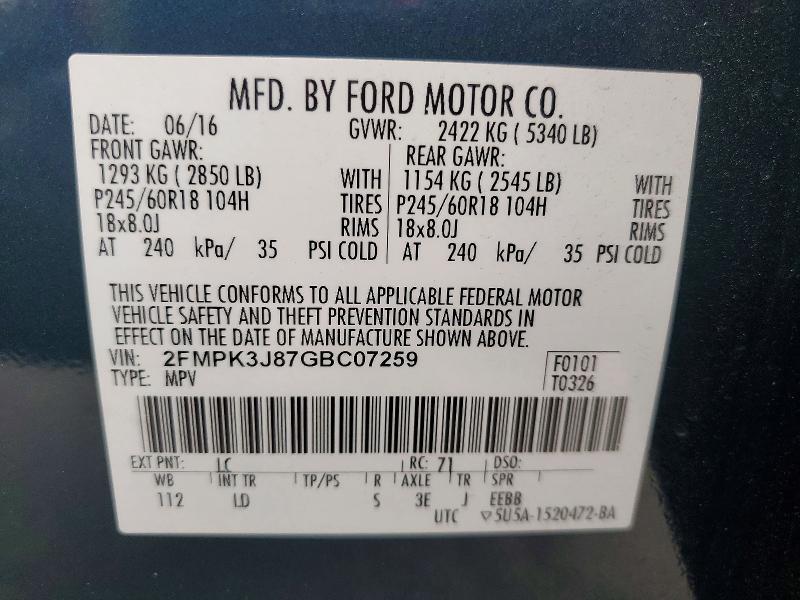 2016 Ford Edge sel