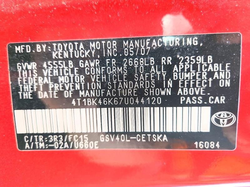 2007 Toyota Camry se V6