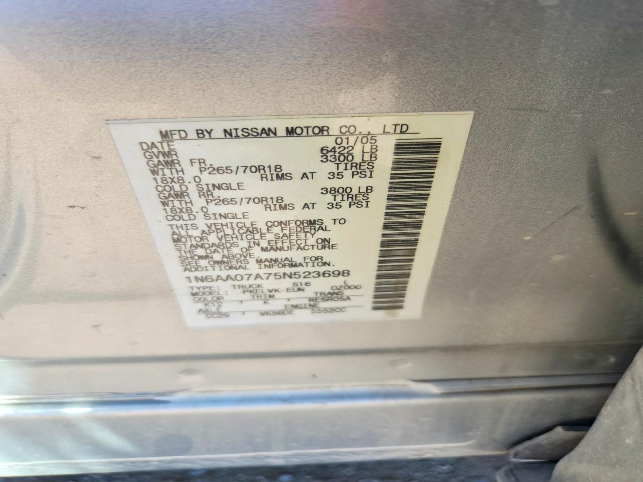 2005 Nissan Titan XE