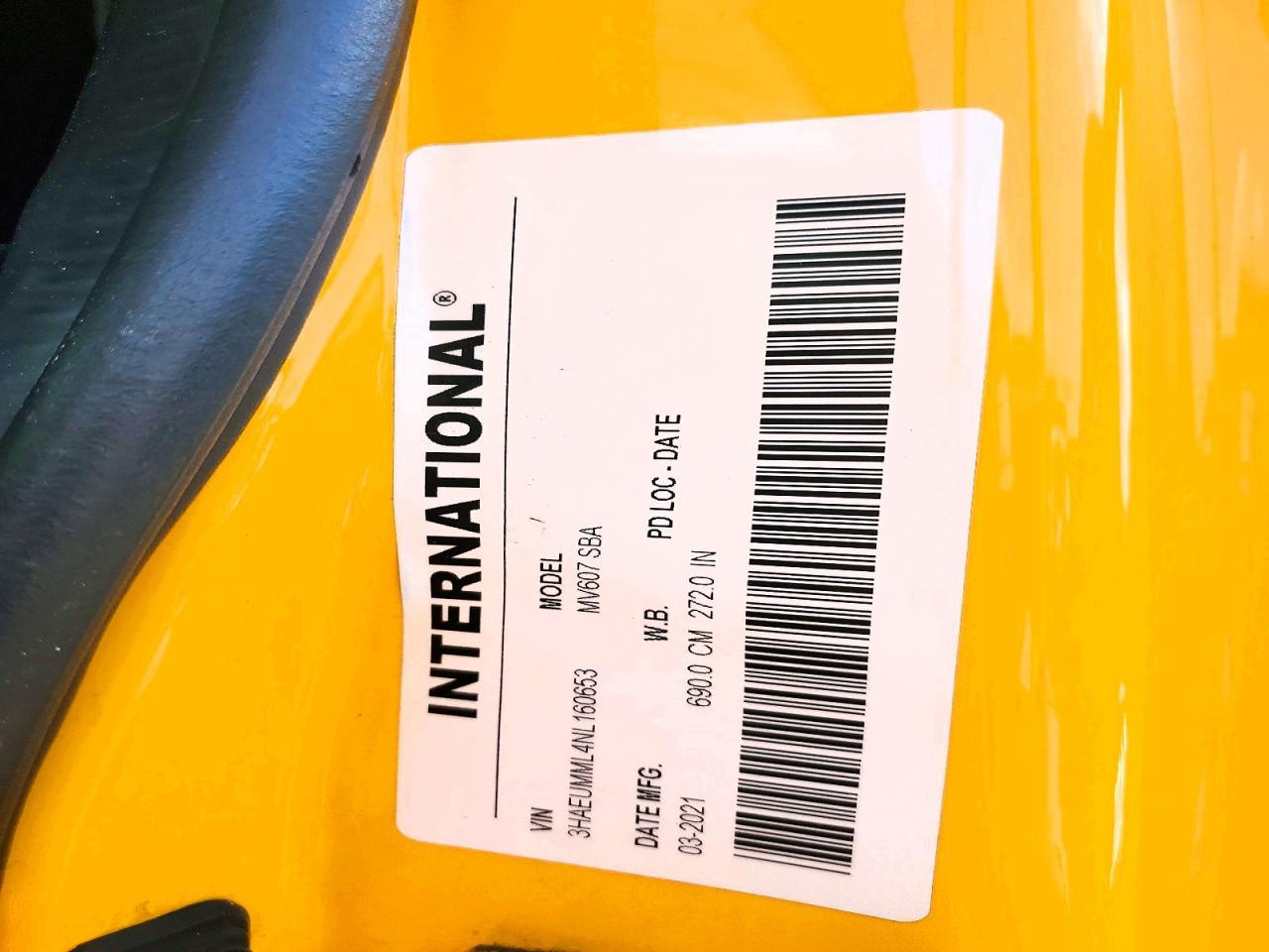 2022 International MV607 BOX Truck