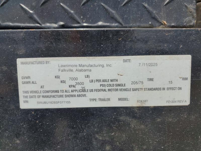 2025 Lawrimore Manufactur 2025 Lawrimore 83x18t Utility Trailer