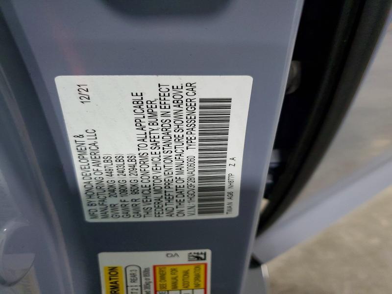2022 Honda Accord Hybrid Sport