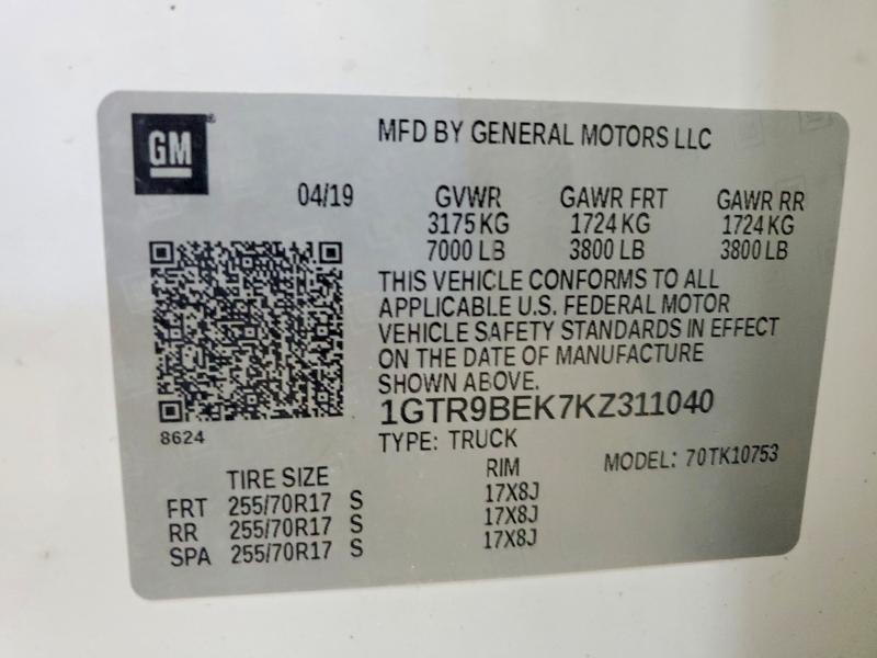 2019 GMC Sierra K1500 SLE