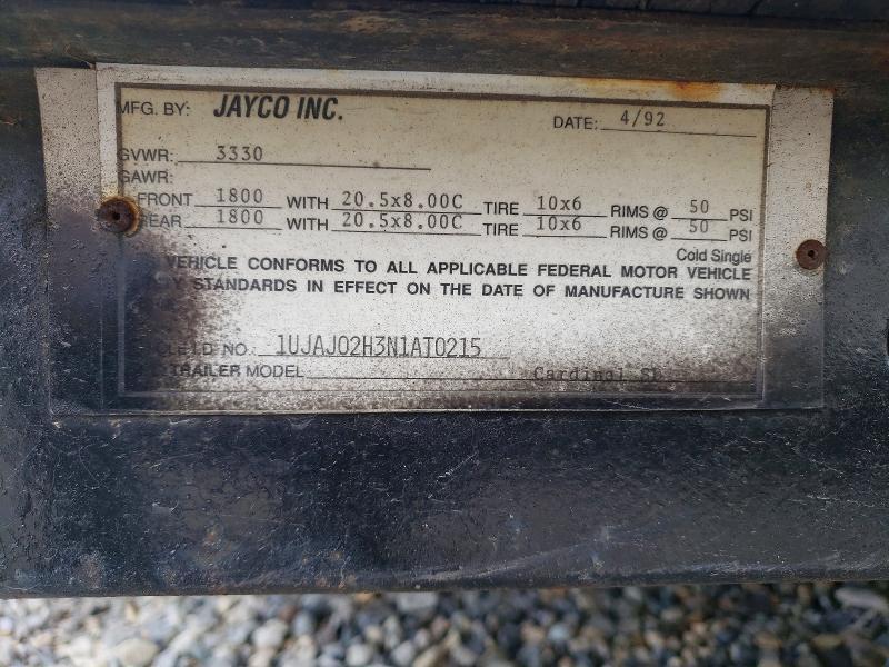 1992 Jayco Co Jayfe16xrb