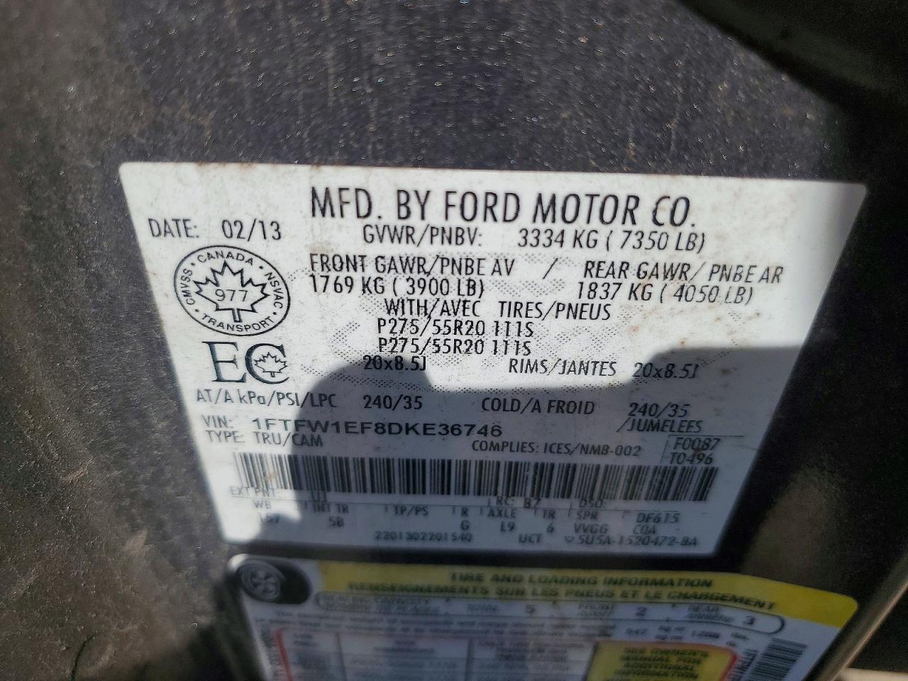 2013 Ford F150 Supercrew