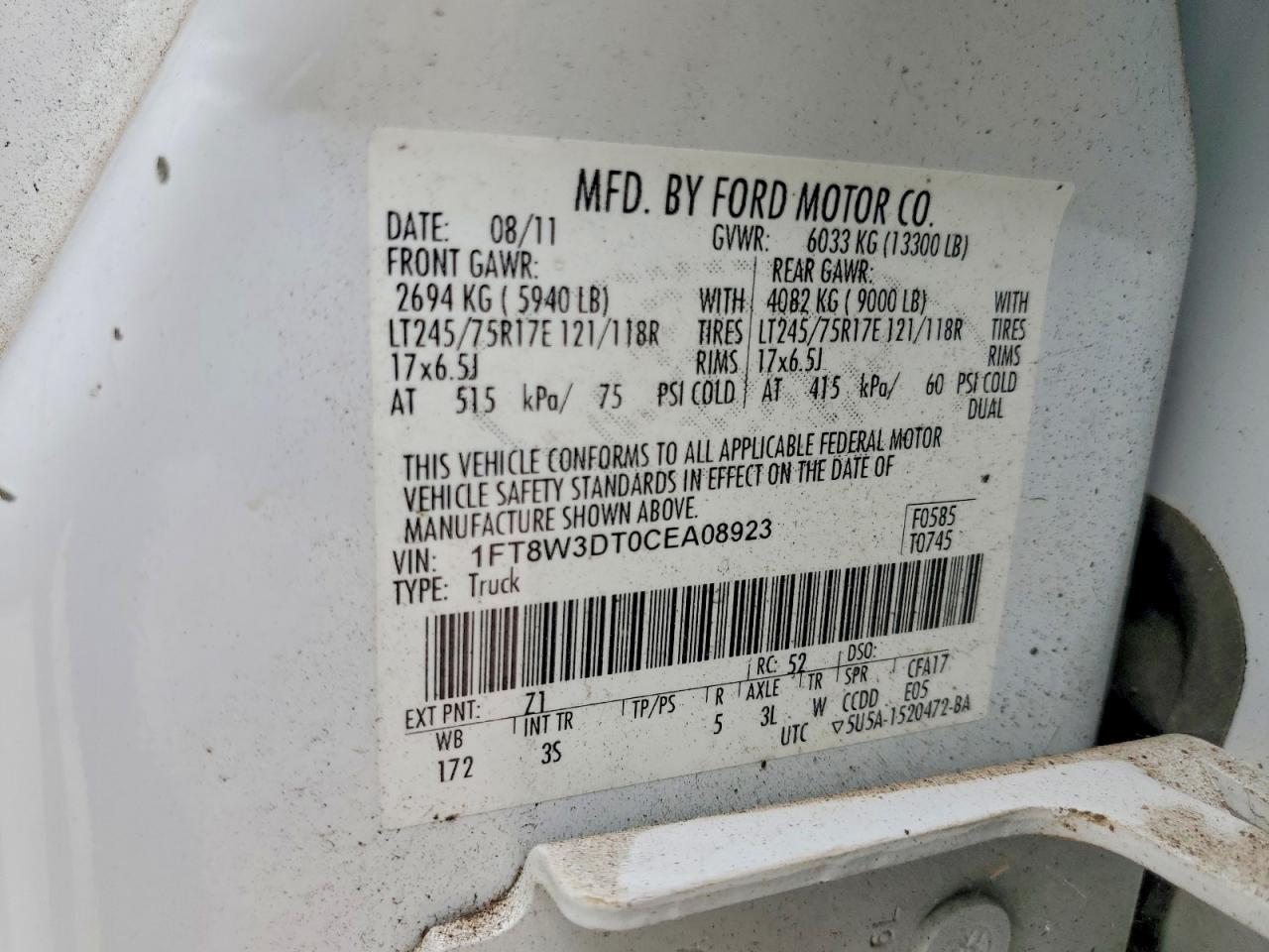 2012 Ford F350 Super Duty