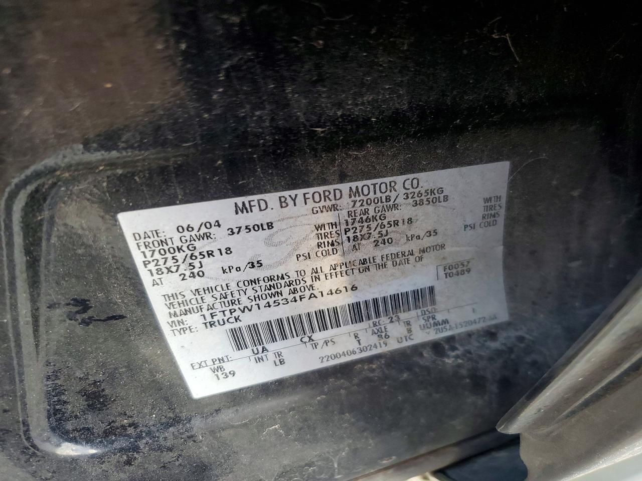 2004 Ford F150 Supercrew