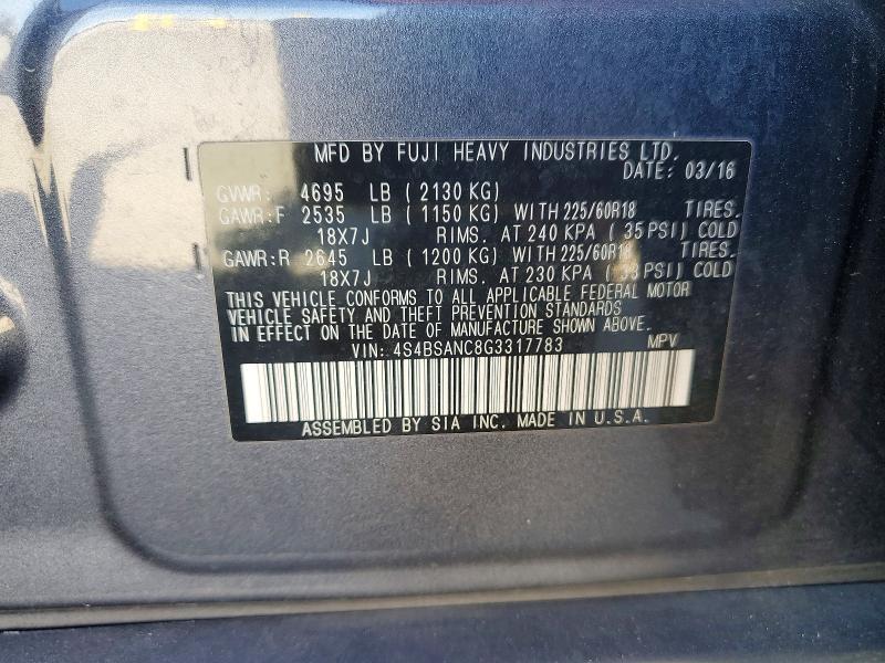 2016 Subaru Outback 2.5i Limited