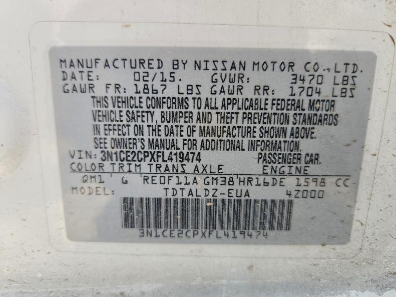 2015 Nissan Versa Note sv