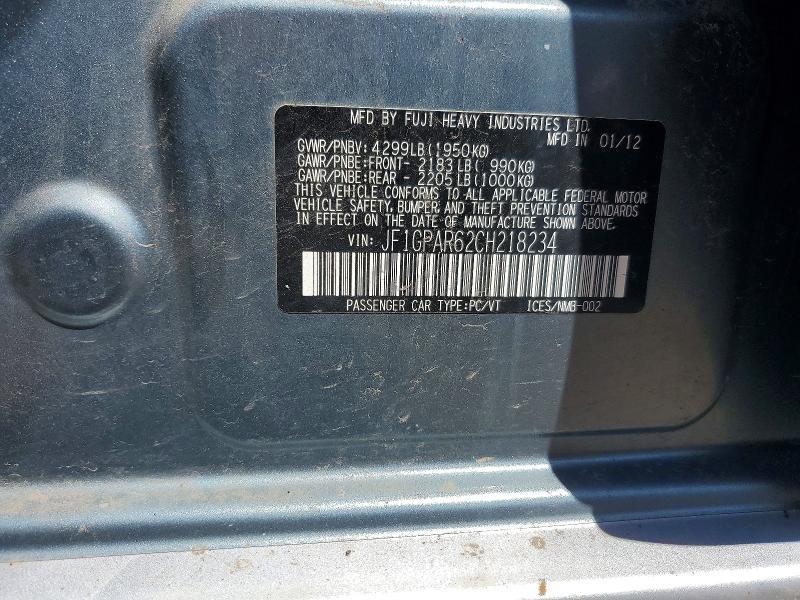 2012 Subaru Impreza Sport Limited