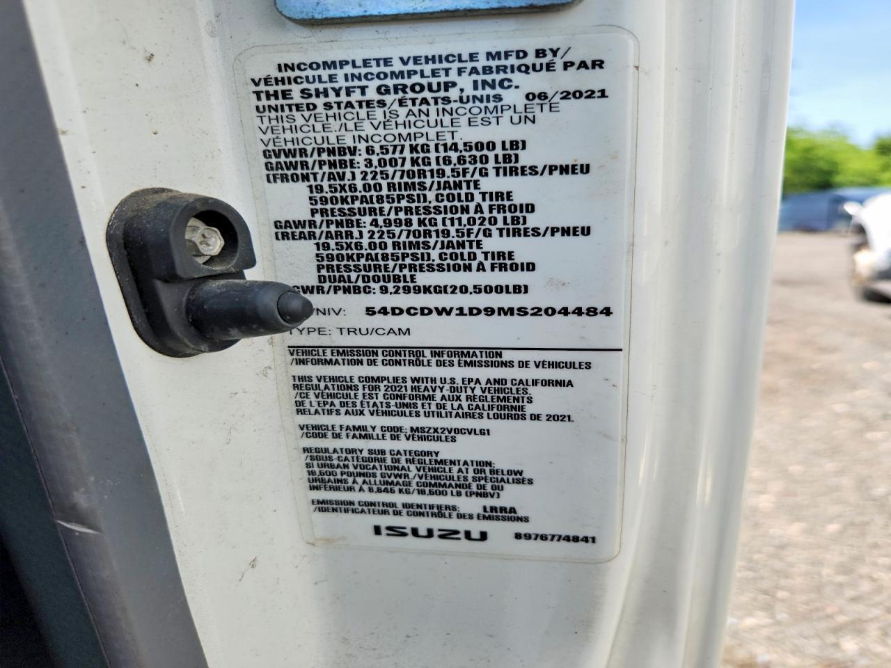 2021 Chevrolet 4500