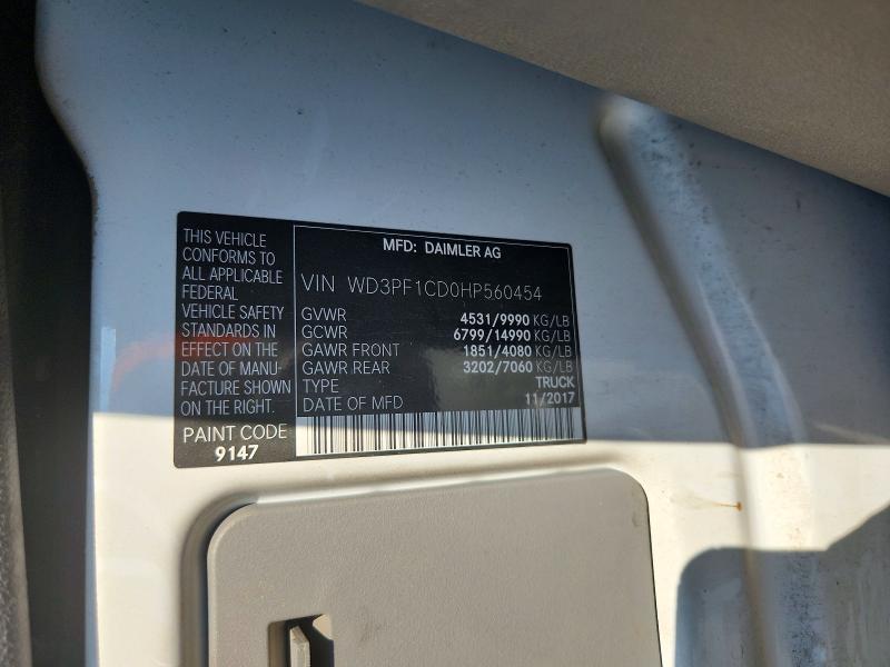 2017 Mercedes-Benz Sprinter 3500 Refrigerated Delivery van