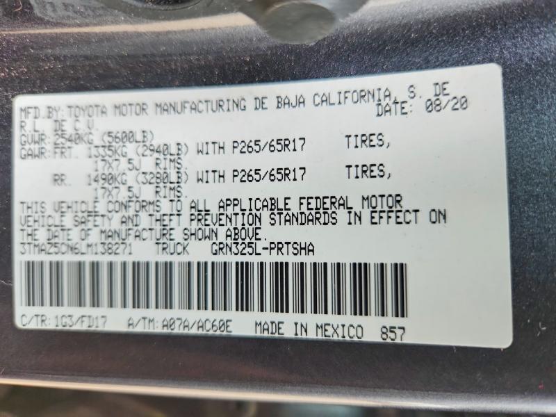 2020 Toyota Tacoma trd Sport