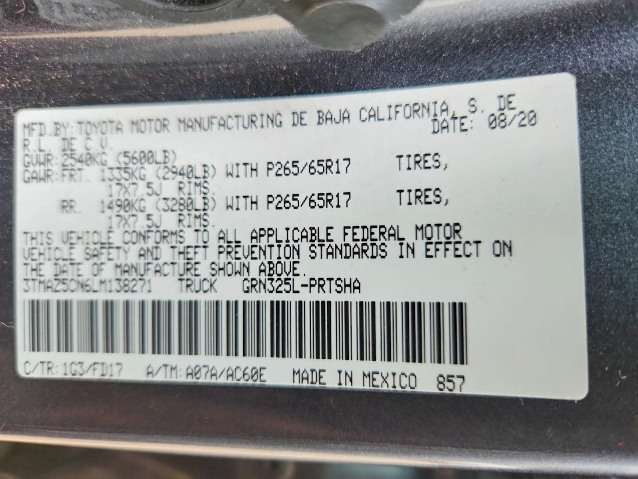 2020 Toyota Tacoma TRD Sport