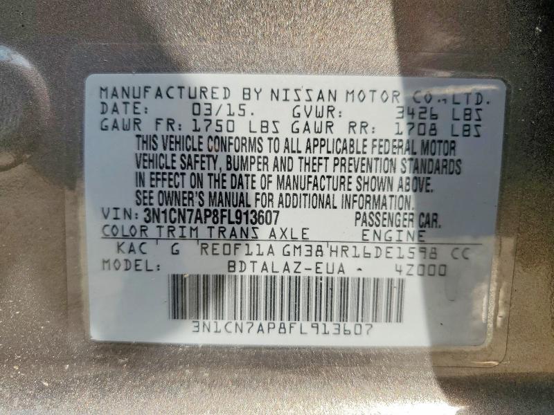 2015 Nissan Versa 1.6 s Plus
