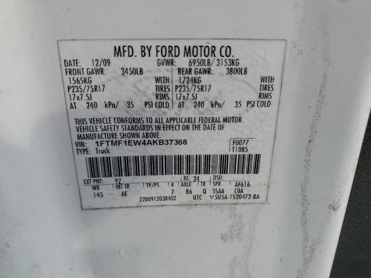 2010 Ford F150