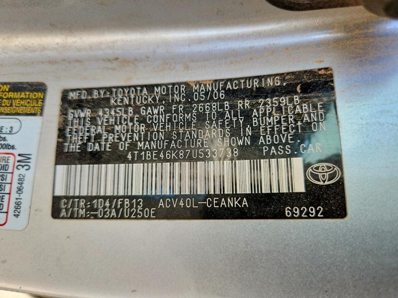 2007 Toyota Camry le