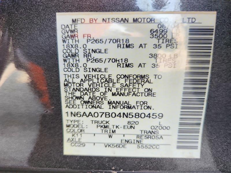 2004 Nissan Titan XE