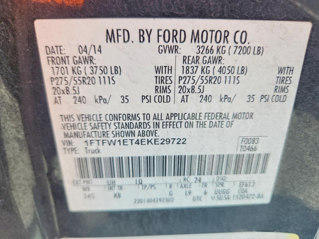 2014 Ford F150 Supercrew