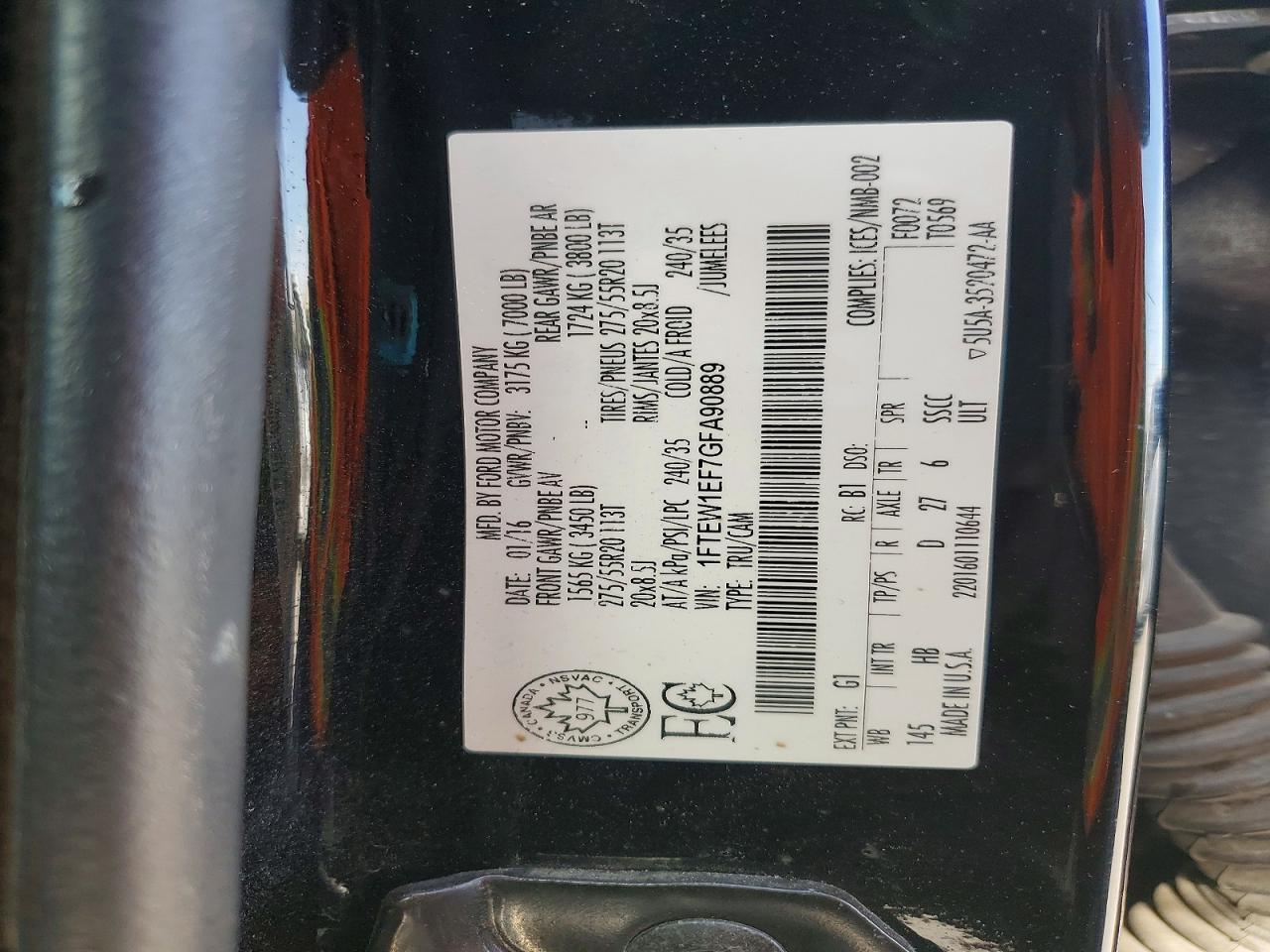 2016 Ford F150 Supercrew