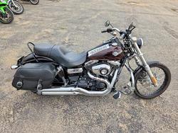 Salvage motorcycles for sale at Mcfarland, WI auction: 2014 Harley-Davidson Fxdwg Dyna Wide Glide
