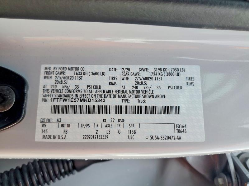 2021 Ford F150 Supercrew