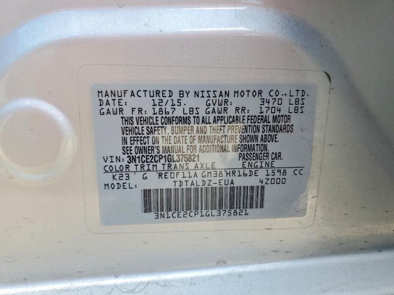 2016 Nissan Versa Note sv