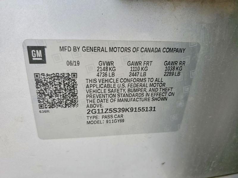 2019 Chevrolet Impala lt