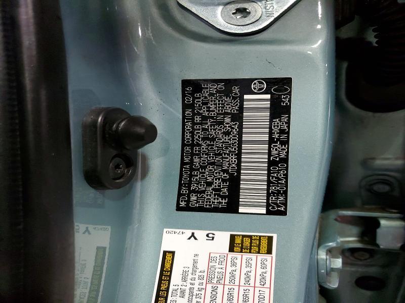 2016 Toyota Prius two