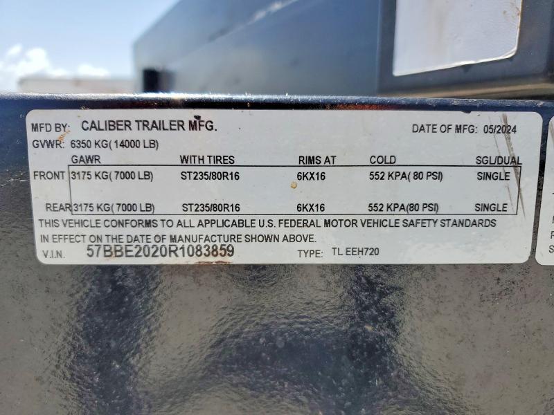 2024 Caliber 2025 Caliber Equipment Trailer