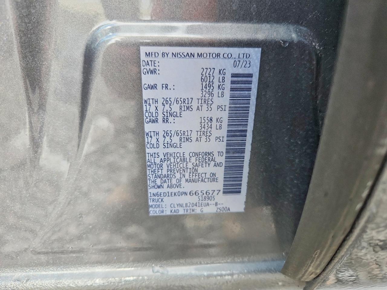 2023 Nissan Frontier SV