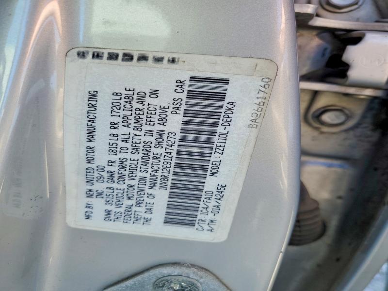 2001 Toyota Corolla le