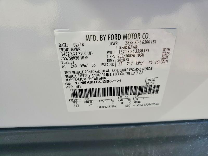 2018 Ford Explorer Platinum