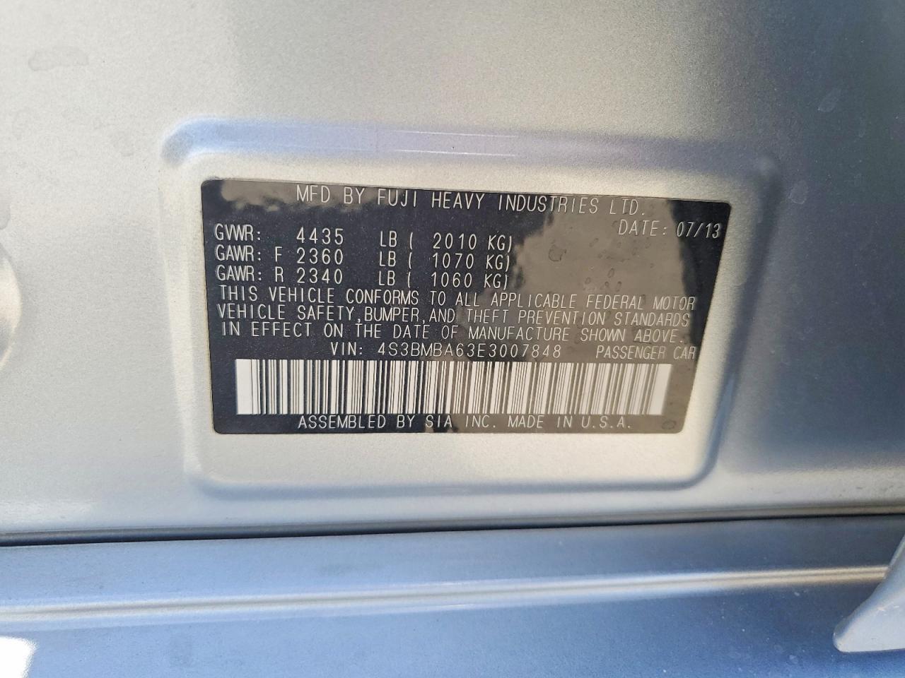 2014 Subaru Legacy 2.5i