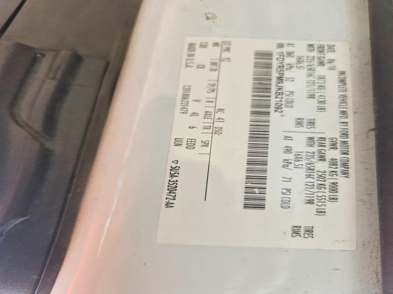 2018 Ford Transit T-250