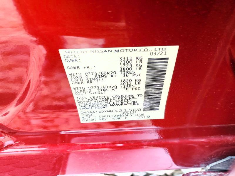 2021 Nissan Titan Platinum Reserve