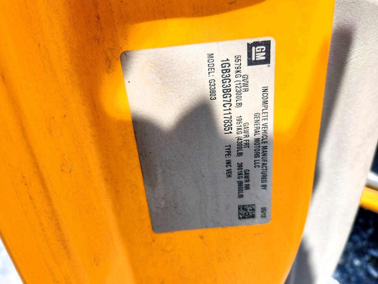2012 Chev 2012 Thomas Minotour G4500-School Bus