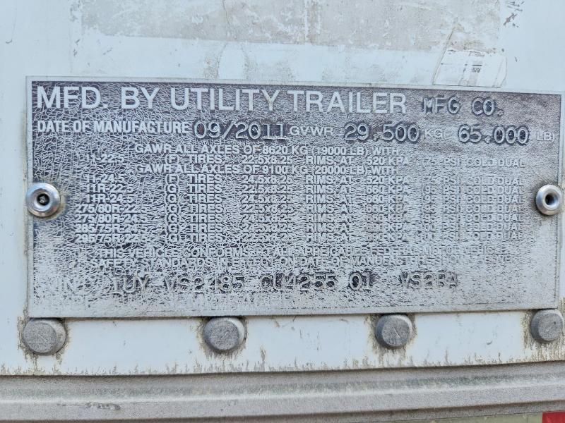 2012 Utility VS2RA Refrigerated Van Trailer