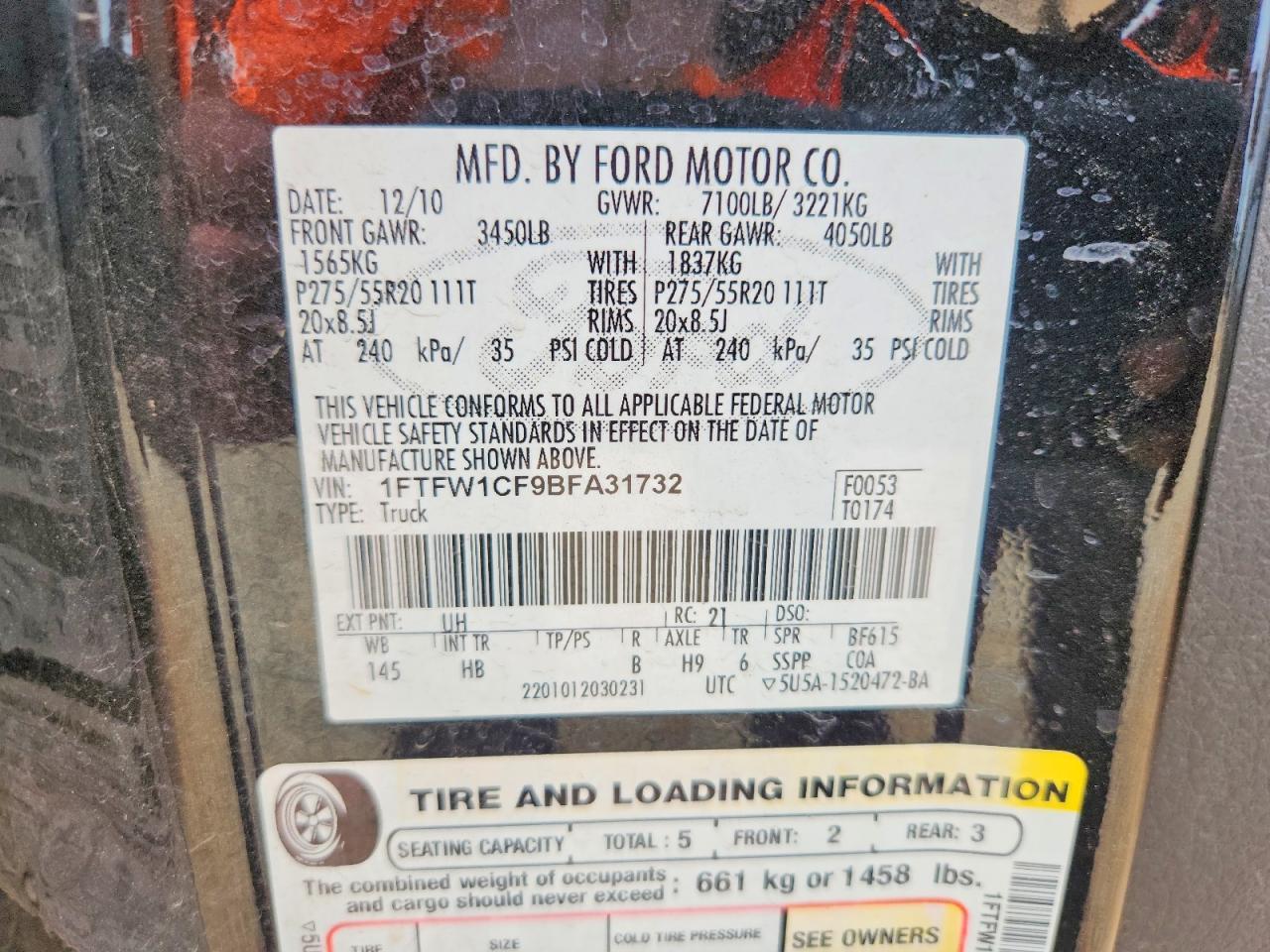 2011 Ford F150 Supercrew