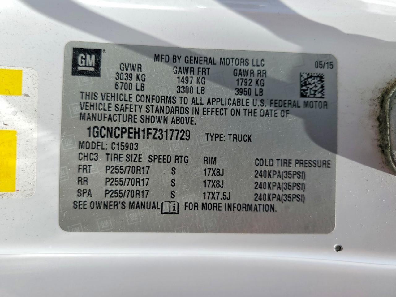 2015 Chevrolet Silverado C1500