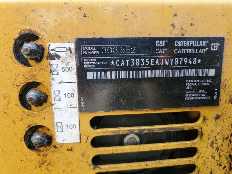 2021 CAT Erpillar 303.5E2 Mini Excavator