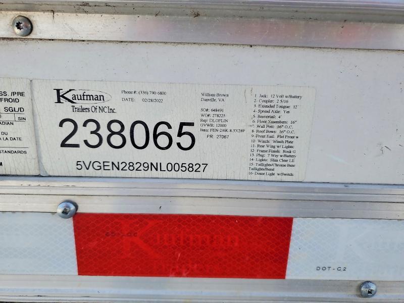 2022 Kaufman Man Concession Trailer