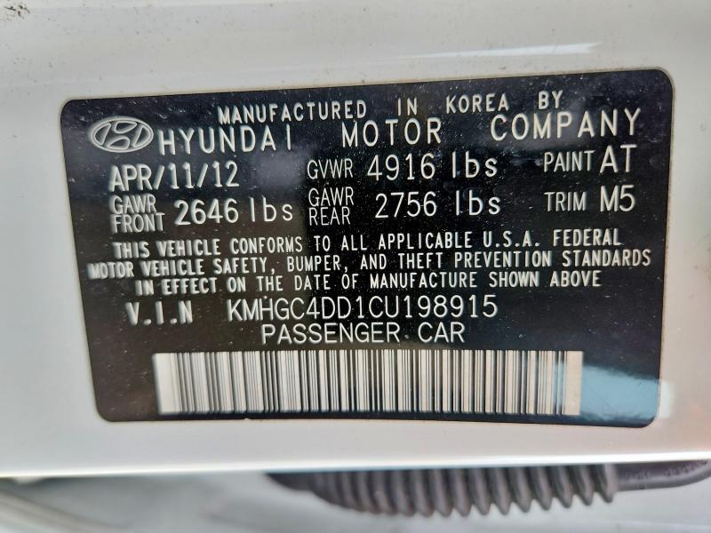 2012 Hyundai Genesis 3.8l