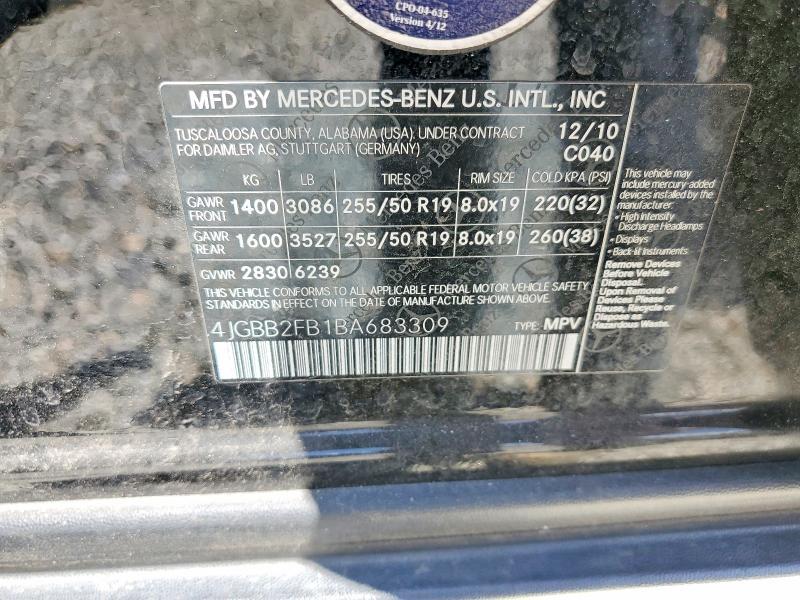 2011 Mercedes-Benz Ml 350 Bluetec