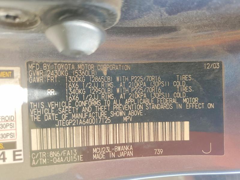 2004 Toyota Highlander Base
