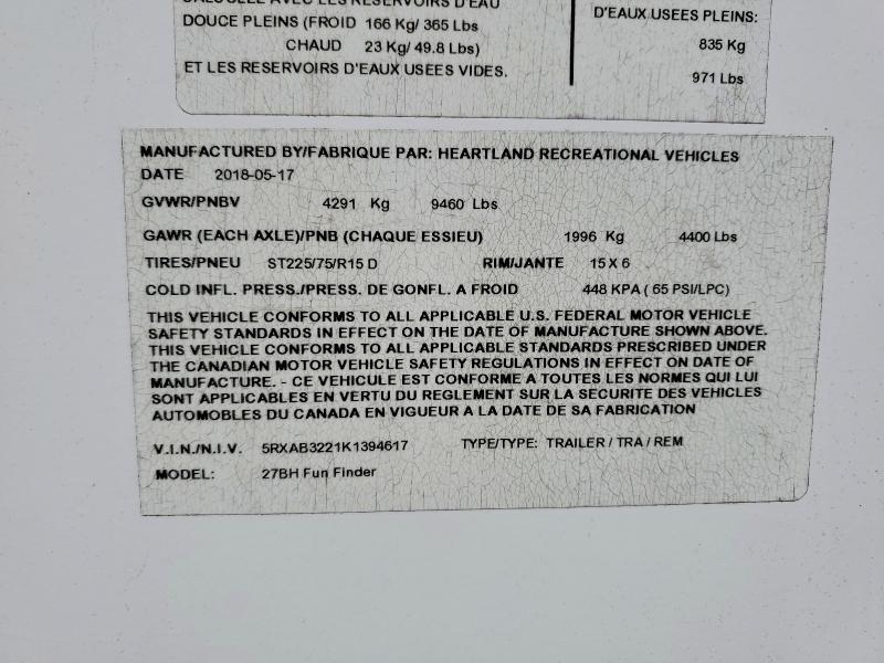2019 Cruiser Rv Fun Finder