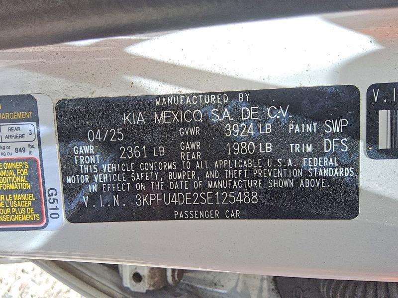 2025 KIA K4 ex