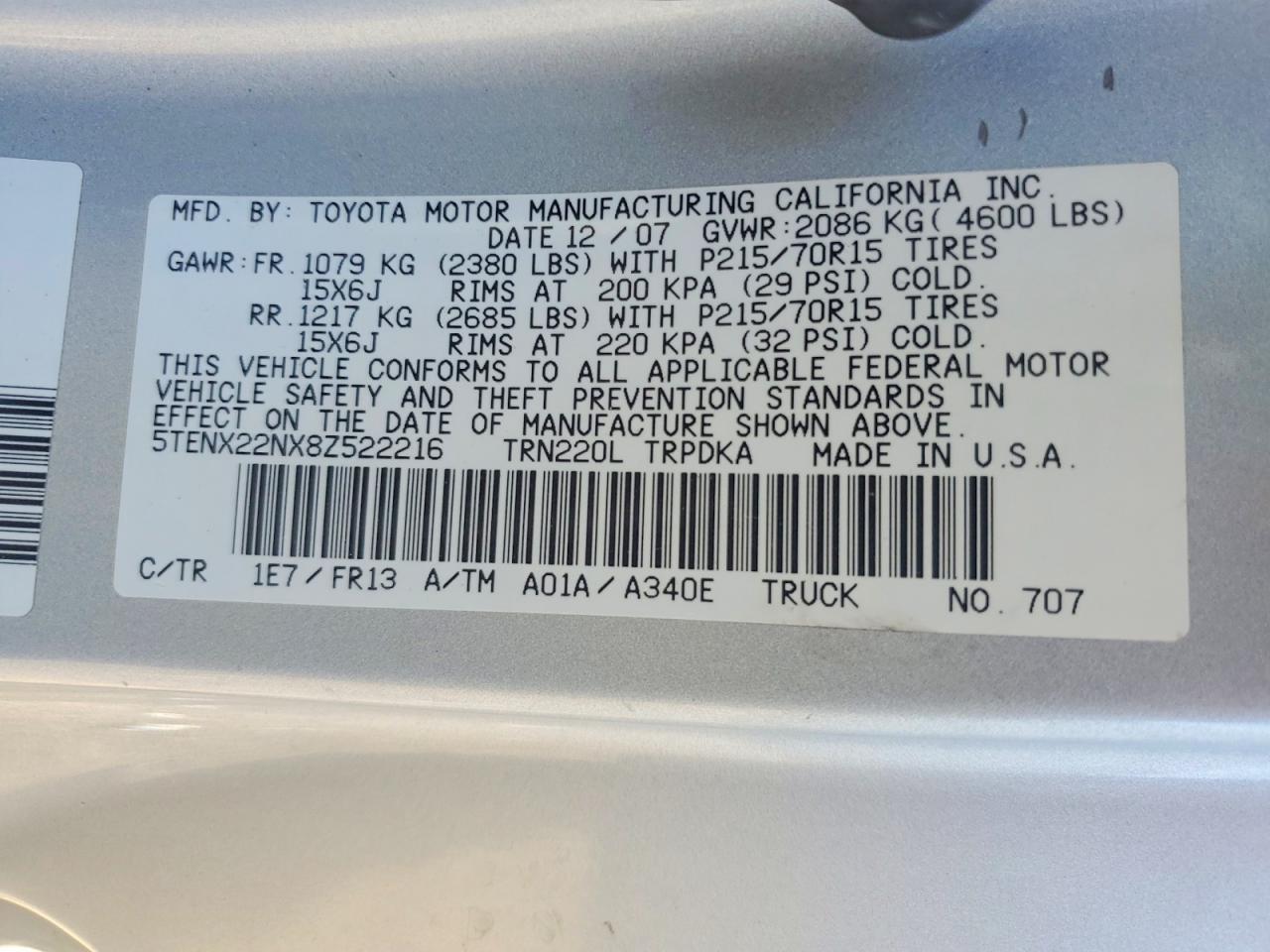 2008 Toyota Tacoma Base