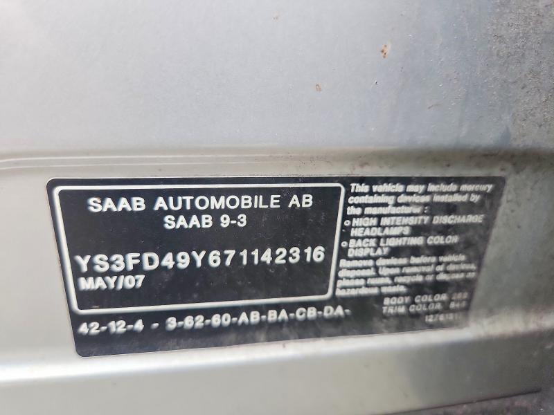 2007 Saab 9-3 2.0t